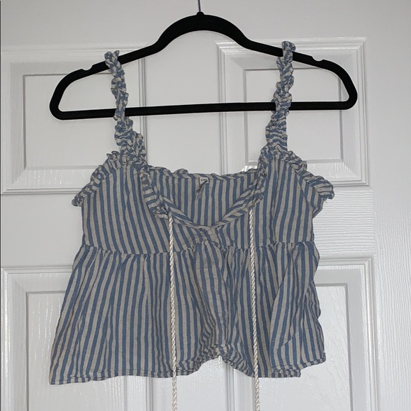 Striped tank with colourful Pom poms - Picture 1 of 2